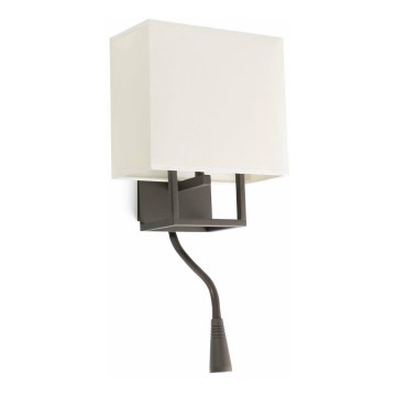 FARO 29983 - Luz de parede LED VESPER 1xE14/20W/230V + LED/1W