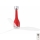 FARO 32002 - Ventilador de teto ETERFAN vermelho/transparente diâmetro 128 cm + controlo remoto