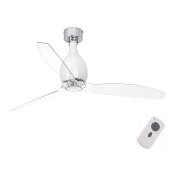 FARO 32020 - Ventoinha de teto MINI ETERFAN branco/transparente + controlo remoto