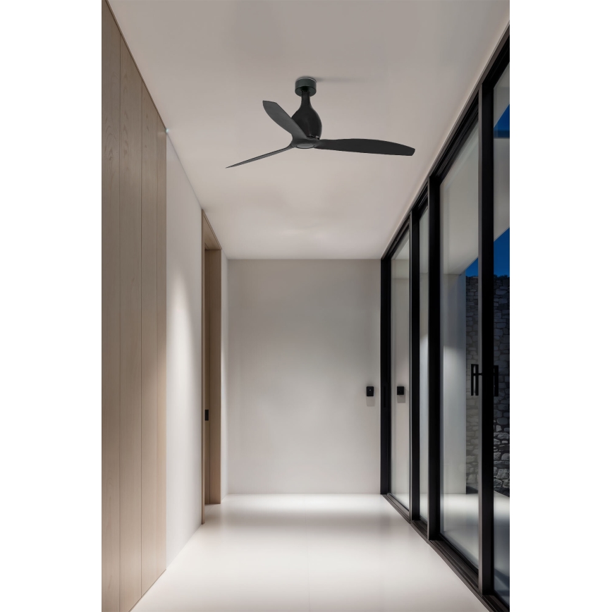 FARO 32030 - Ventoinha de teto MINI ETERFAN preto diâmetro 128 cm + comando