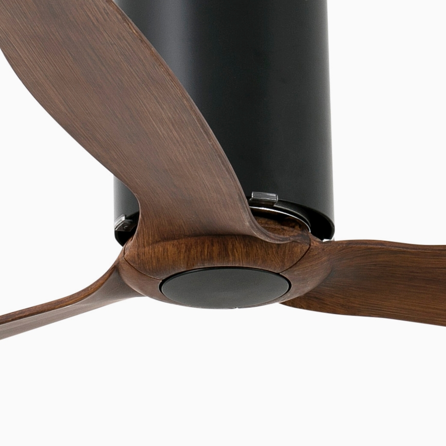FARO 32037WP - Ventoinha de teto TUBE FAN M preto/castanho d. 128 cm SMART + comando