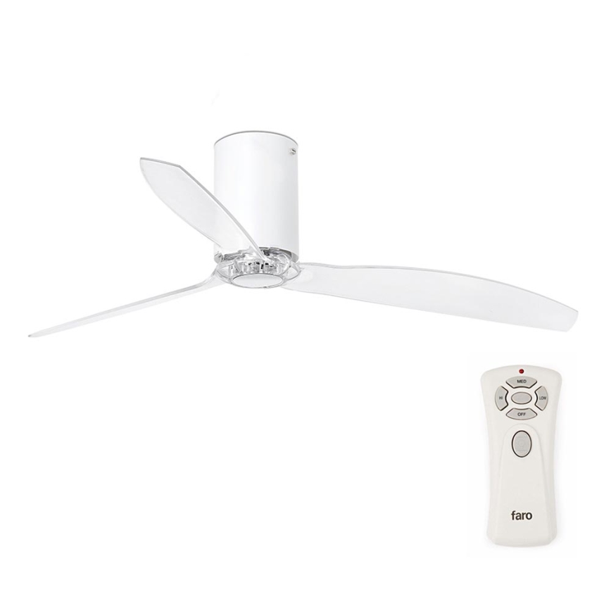 FARO 32039 - Ventoinha de teto MINI TUBE VENTIL com controlo remoto transparente