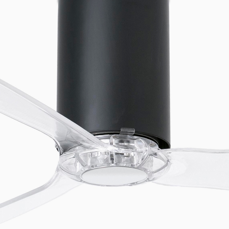 FARO 32041WP - Ventoinha de teto MINI TUBE FAN M preto/transparente diâmetro 128 cm SMART + comando