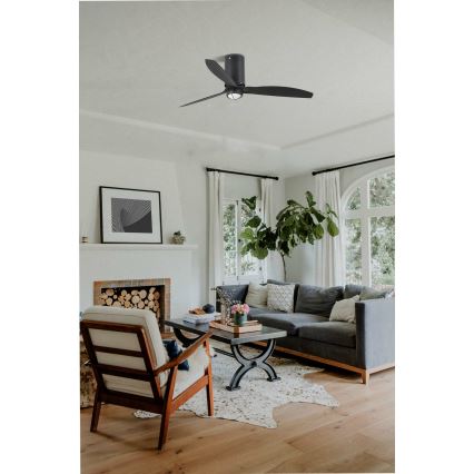 FARO 32043WP-10- Ventoinha de teto LED MINI TUBE FAN M 16W/230V preto 128 cm SMART + comando