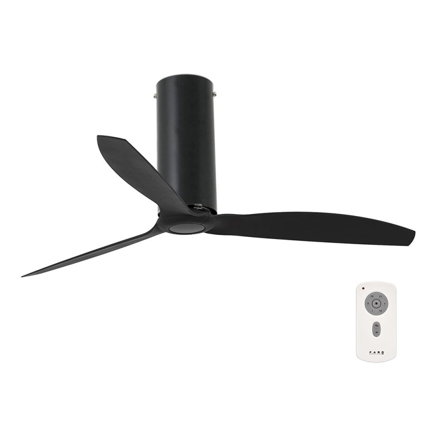 FARO 32060 - Ventoinha de teto TUBE FAN preto + controlo remoto