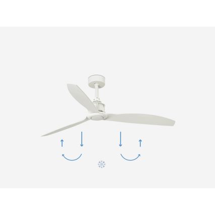 FARO 32101WP - Ventoinha de teto JUST FAN M branco diâmetro 128 cm SMART + comando