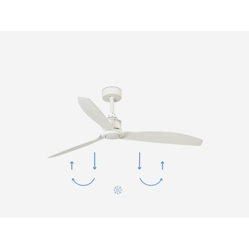 FARO 32101WP - Ventoinha de teto JUST FAN M branco diâmetro 128 cm SMART + comando