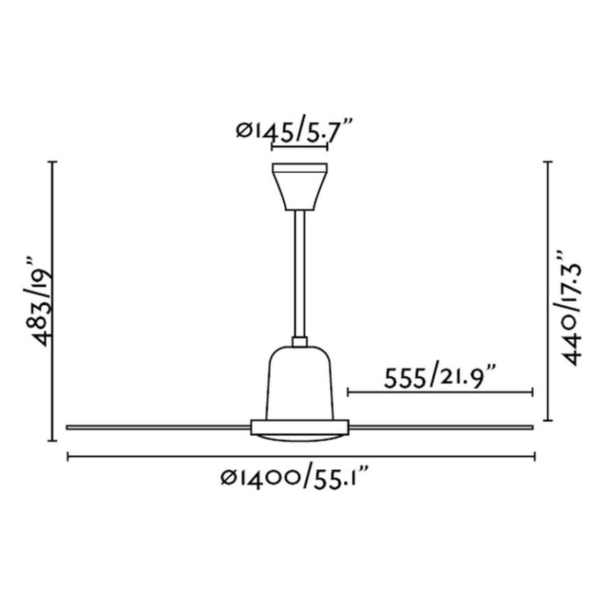 FARO 33001 - Ventoinha de teto INDUS