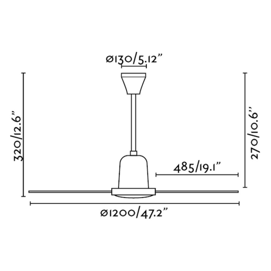 FARO 33005 - Ventoinha de teto ECO INDUS branco