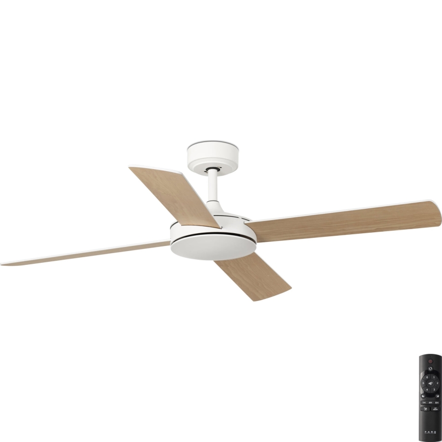 FARO 33350DC - Ventoinha de teto MALLORCA L branco/castanho + comando