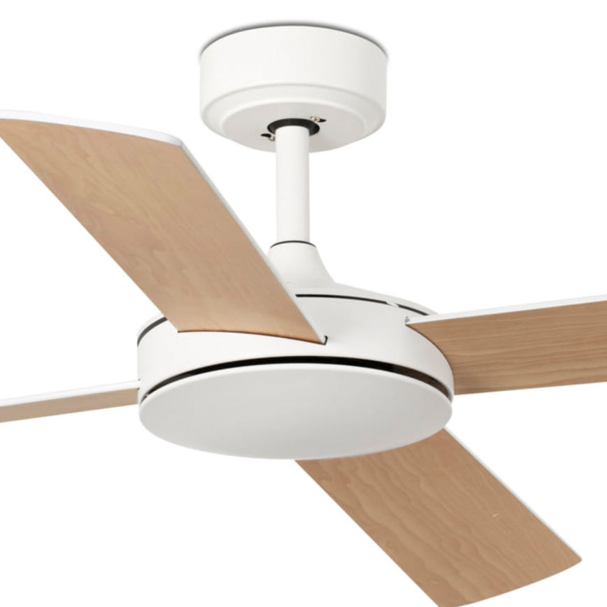 FARO 33350DC - Ventoinha de teto MALLORCA L branco/castanho + comando