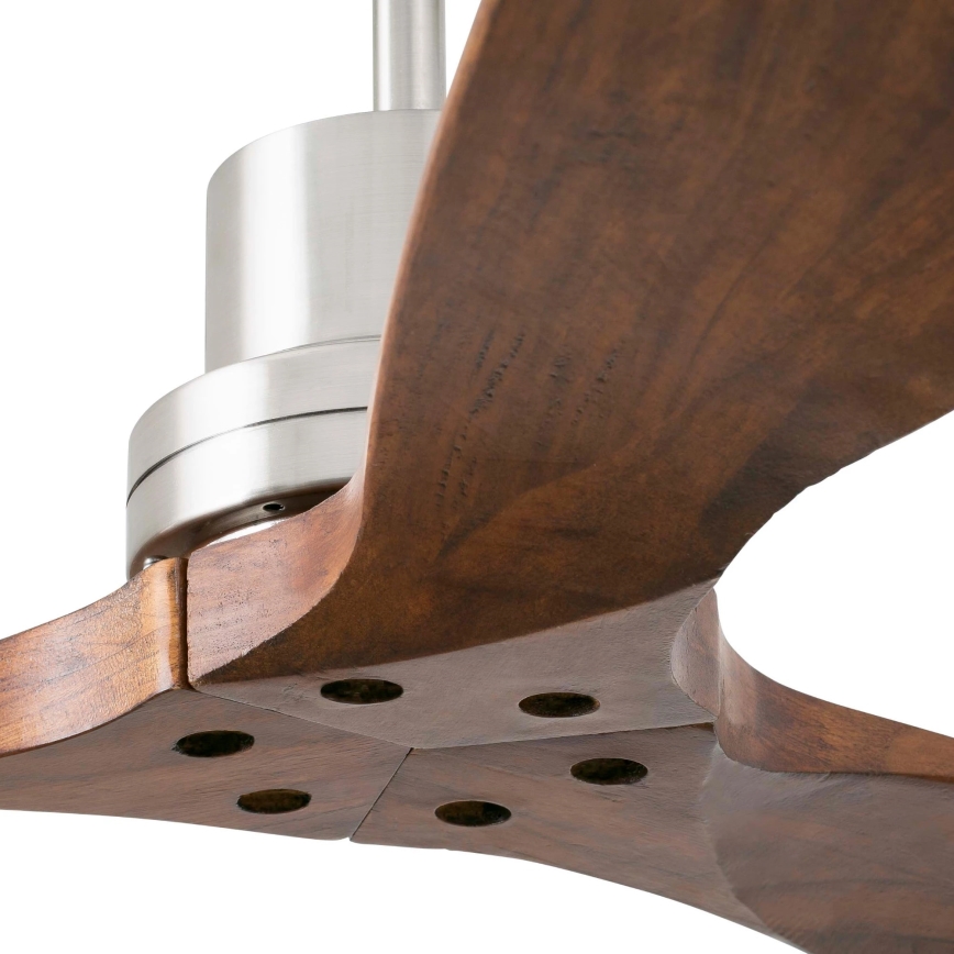FARO 33370DC - Ventilador de teto LANTAU castanho/cromado mate diâmetro 132 cm + comando à distância
