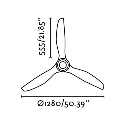 FARO 33382 - Ventoinha de teto MINI ETERFAN + controlo remoto