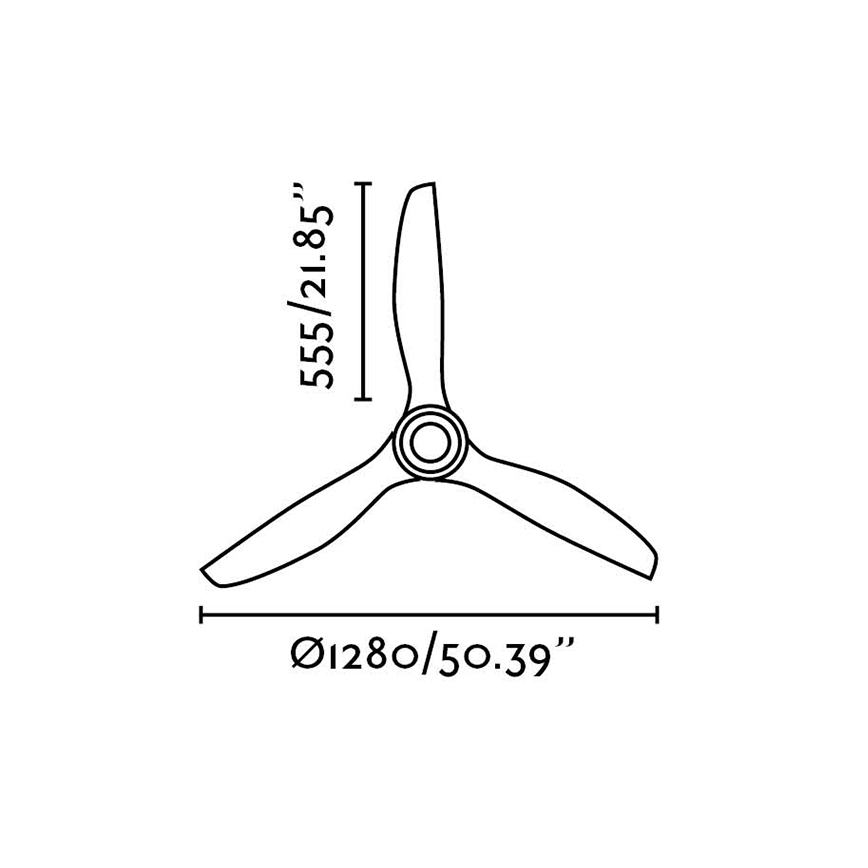 FARO 33382 - Ventoinha de teto MINI ETERFAN + controlo remoto
