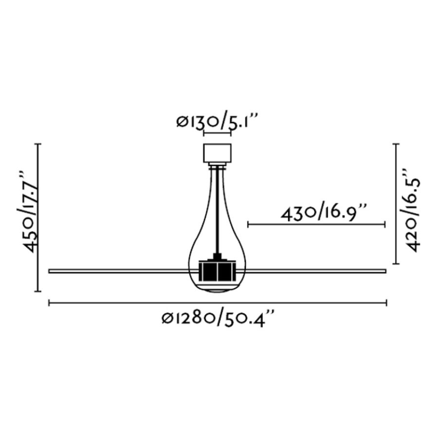 FARO 33382 - Ventoinha de teto MINI ETERFAN + controlo remoto