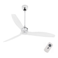 FARO 33394 - Ventoinha de teto JUST FAN cromado brilhante/transparente + comando