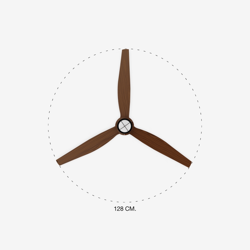 FARO 33395-10 - Ventilador de teto LED JUST FAN LED/16W/230V preto/marrom diâmetro 128 cm + controlo remoto
