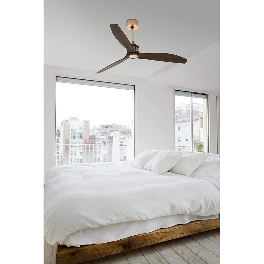 FARO 33423 - Ventilador de teto JUST FAN castanho/cobre Ø 81 cm + controlo remoto