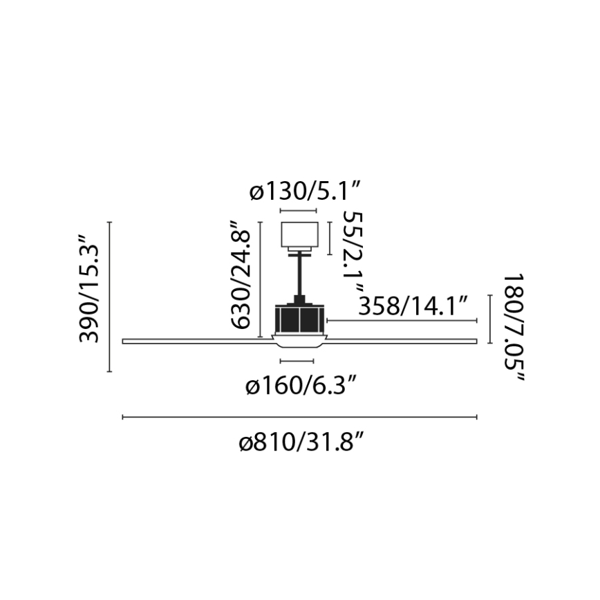FARO 33425 - Ventoinha de teto JUSTFAN
