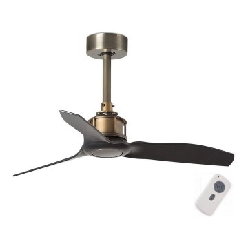 FARO 33429 - Ventoinha de teto JUST FAN preto/dourada + controlo remoto