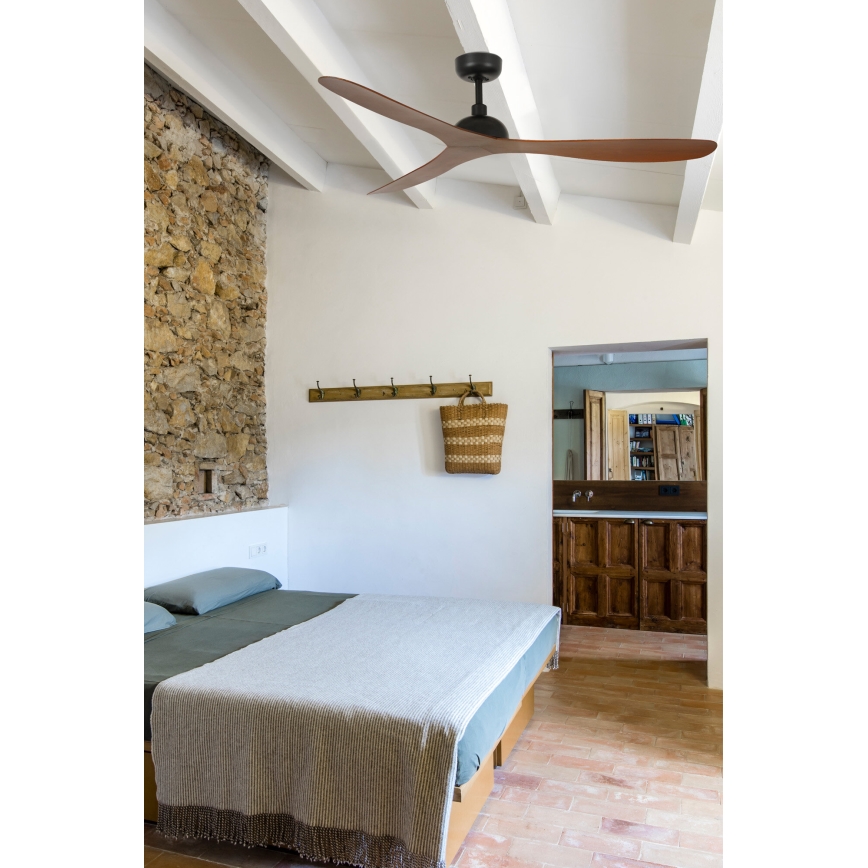 FARO 33447WT - Ventoinha de teto GOTLAND L castanho/preto diâmetro 132 cm Wi-Fi Tuya + comando