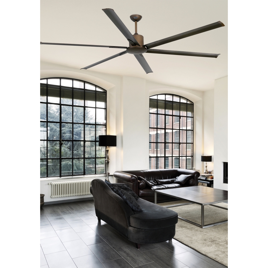 FARO 33462A - Ventilador de teto ANDROS XL marrom diâmetro 213 cm + controle remoto