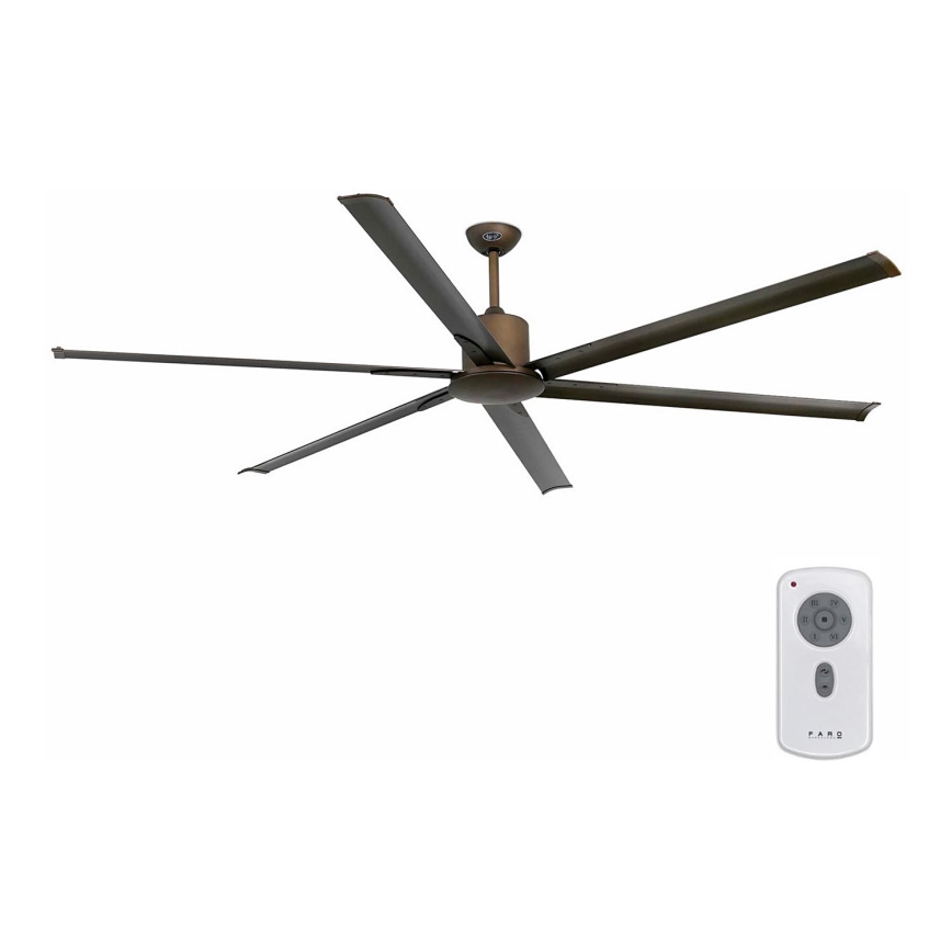 FARO 33462A - Ventoinha de teto ANDROS XL castanho + controlo remoto