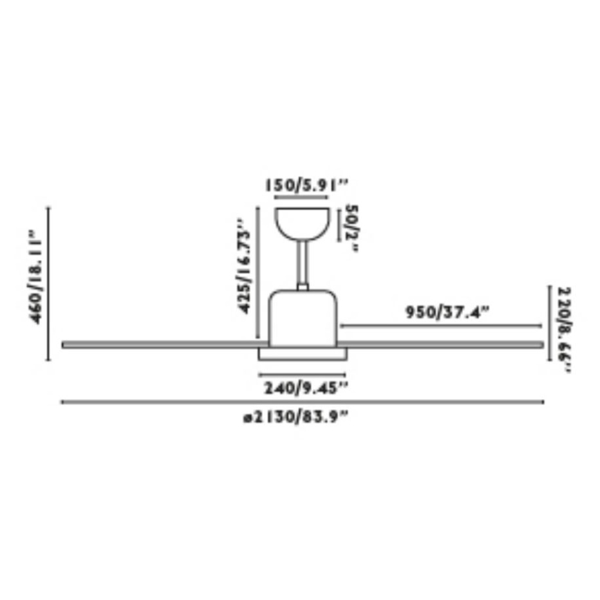 FARO 33462A - Ventoinha de teto ANDROS XL castanho + controlo remoto