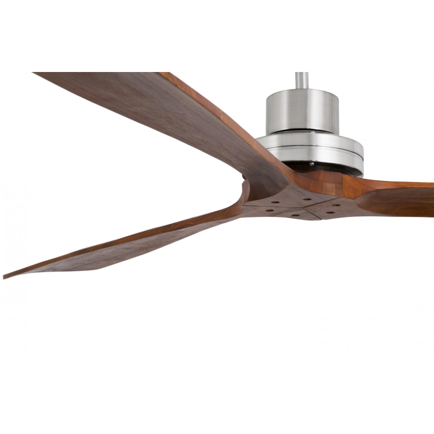 FARO 33464DC - Ventoinha de teto LANTAU XL castanho/cromado mate diâmetro 168 cm + comando
