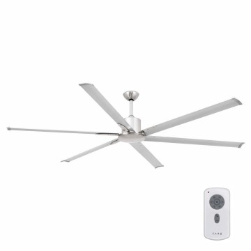 FARO 33465A - Ventoinha de teto ANDROS XL cromado mate + controlo remoto