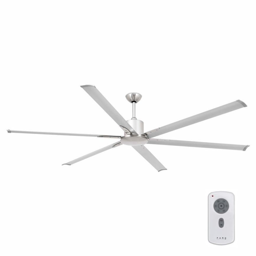 FARO 33465A - Ventoinha de teto ANDROS XL cromado mate + controlo remoto