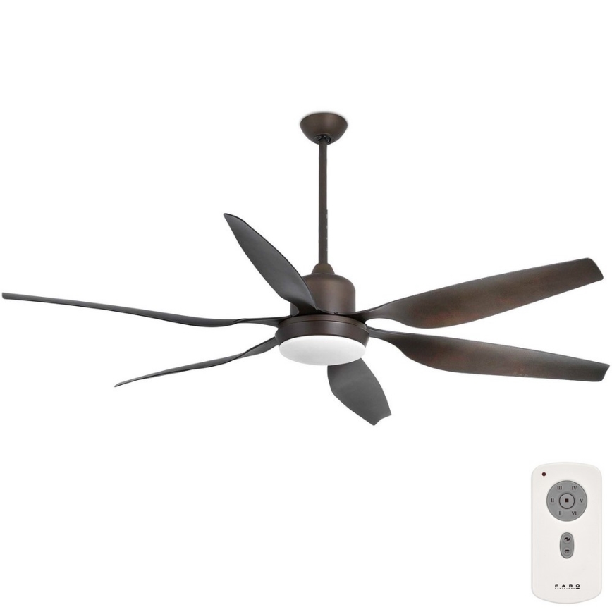 FARO 33466A - Ventoinha de teto TILOS 2xE27/15W/230V wenge + controlo remoto
