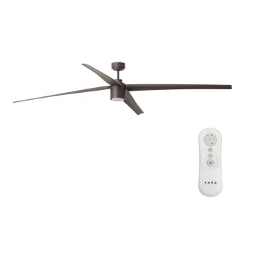 FARO 33495 - Ventoinha de teto LED com regulação ATTOS LED/20W/230V castanho + controlo remoto