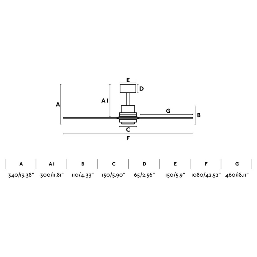FARO 33508DC - Ventoinha de teto MINI LANTAU cromado mate/castanho diâmetro 108 cm + comando