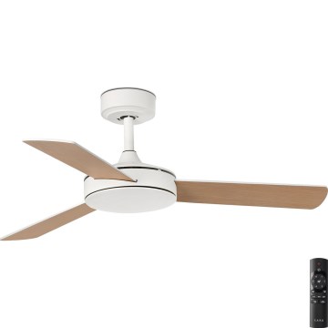 FARO 33603DC - Ventoinha de teto MINI MALLORCA S castanho/branco + comando
