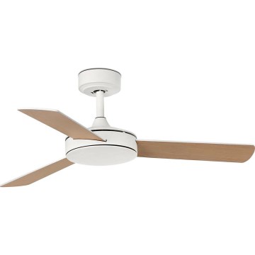 FARO 33603DCWT - Ventoinha de teto MINI MALLORCA S castanho/branco diâmetro 106 cm Wi-Fi Tuya + comando