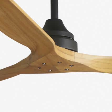 FARO 33718DC - Ventilador de teto ALO L madeira/preto diâmetro 152 cm + controlo remoto