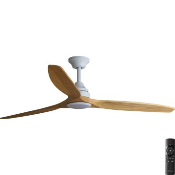FARO 33727DC - Ventoinha de teto LED com regulação ALO L LED/20W/230V 2700/4000/6500K castanho/branco + comando