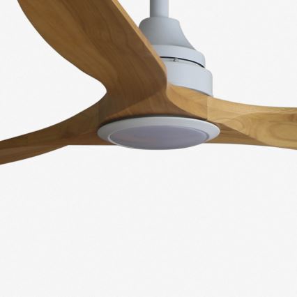 FARO 33727DC - Ventoinha de teto LED com regulação ALO L LED/20W/230V 2700/4000/6500K castanho/branco + comando