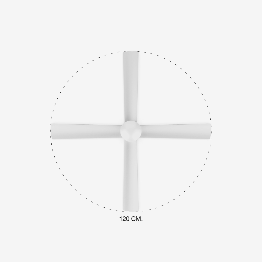 FARO 33756 - Ventilador de teto LED FRASER LED/16W/230V branco diâmetro 120 cm + controlo remoto