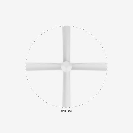 FARO 33756 - Ventoinha de teto LED FRASER LED/16W/230V branco + controlo remoto