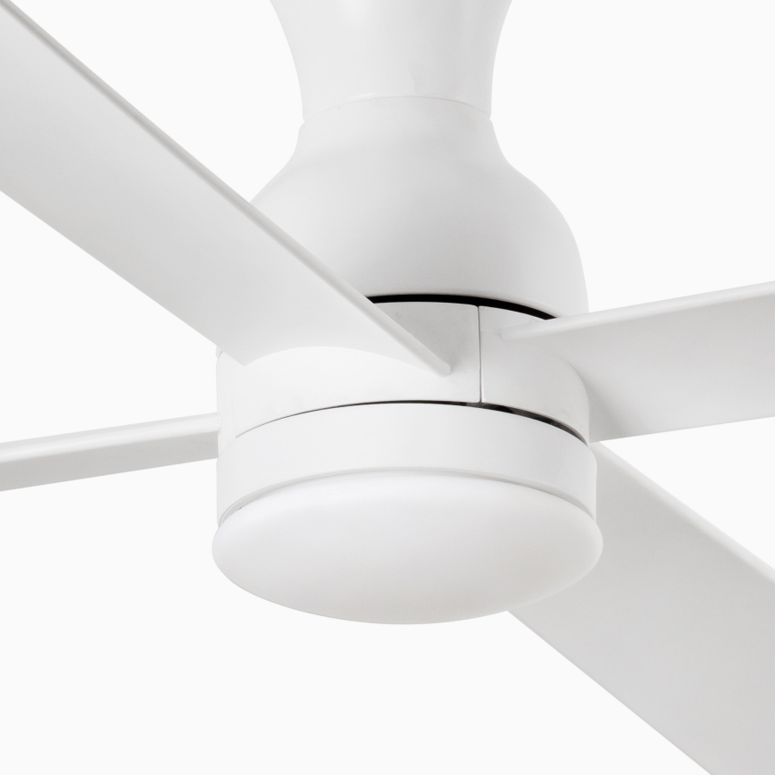 FARO 33756WT - Ventoinha de teto LED FRASER XL LED/16W/230V branco diâmetro 120 cm Wi-Fi Tuya + comando