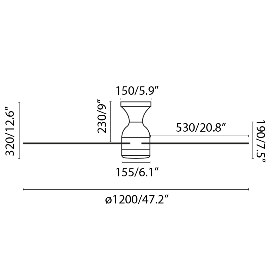 FARO 33756WT - Ventoinha de teto LED FRASER XL LED/16W/230V branco diâmetro 120 cm Wi-Fi Tuya + comando