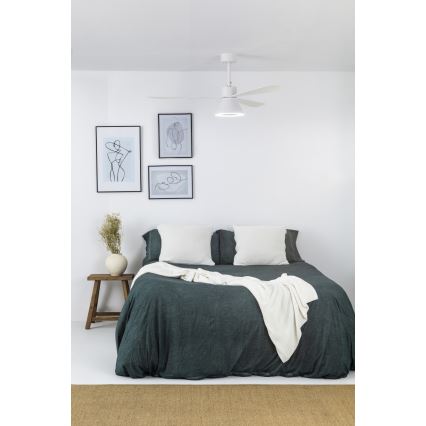 FARO 33760WT-22 - Ventoinha de teto LED com regulação AMELIA L CONE LED/20W/230V 2700/3500/5000K branco diâmetro 132 cm Wi-Fi Tuya + comando