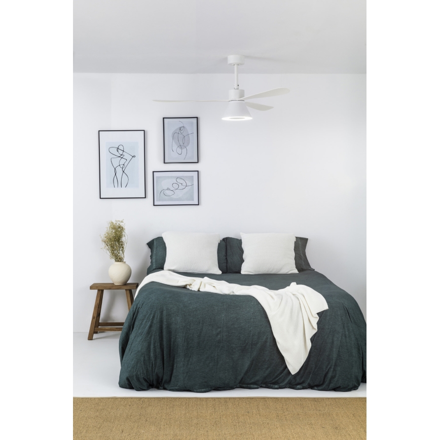 FARO 33760WT-22 - Ventoinha de teto LED com regulação AMELIA L CONE LED/20W/230V 2700/3500/5000K branco diâmetro 132 cm Wi-Fi Tuya + comando