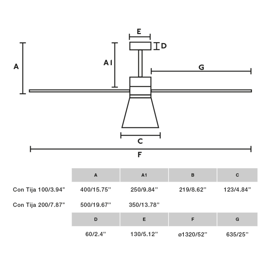 FARO 33760WT-22 - Ventoinha de teto LED com regulação AMELIA L CONE LED/20W/230V 2700/3500/5000K branco diâmetro 132 cm Wi-Fi Tuya + comando
