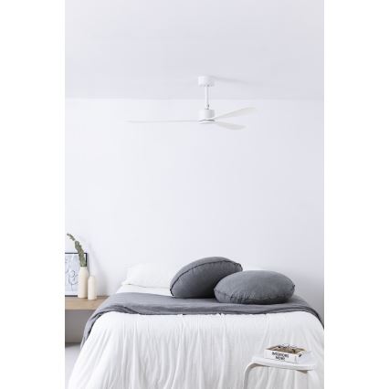 FARO 33760WT - Ventoinha de teto AMELIA L branco diâmetro 132 cm Wi-Fi Tuya + comando