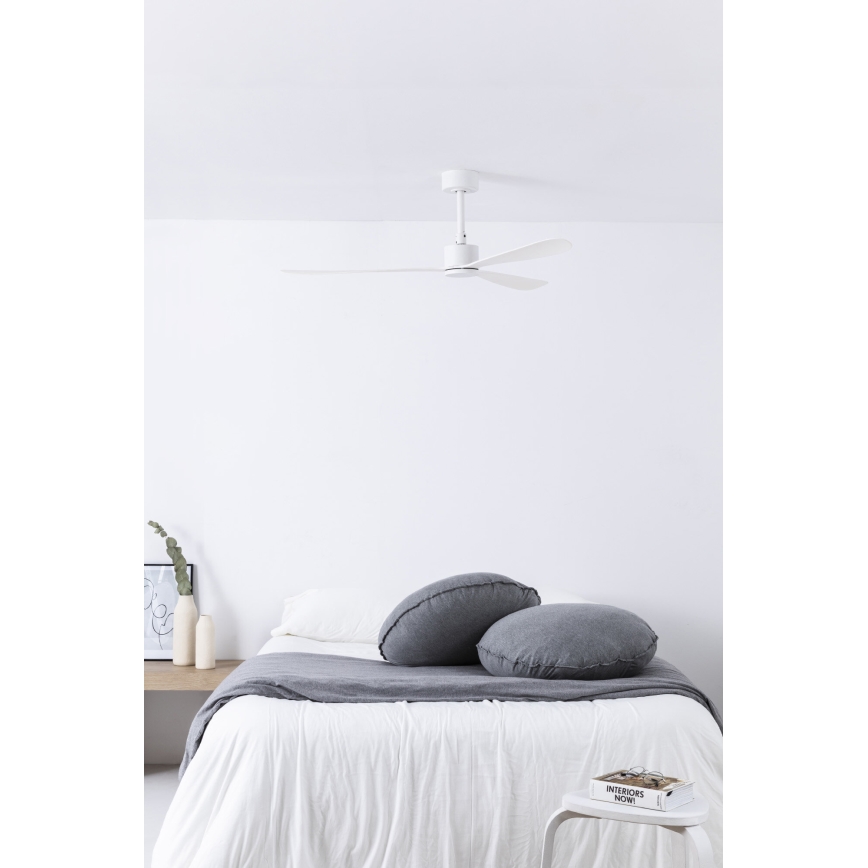 FARO 33760WT - Ventoinha de teto AMELIA L branco diâmetro 132 cm Wi-Fi Tuya + comando