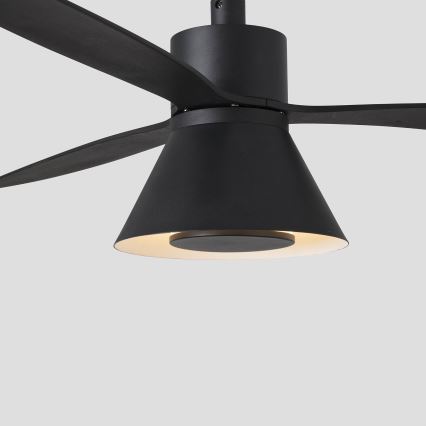 FARO 33761WT-23 - Ventoinha de teto LED com regulação AMELIA L CONE LED/20W/230V 2700/3500/5000K preto diâmetro 132 cm Wi-Fi Tuya + comando