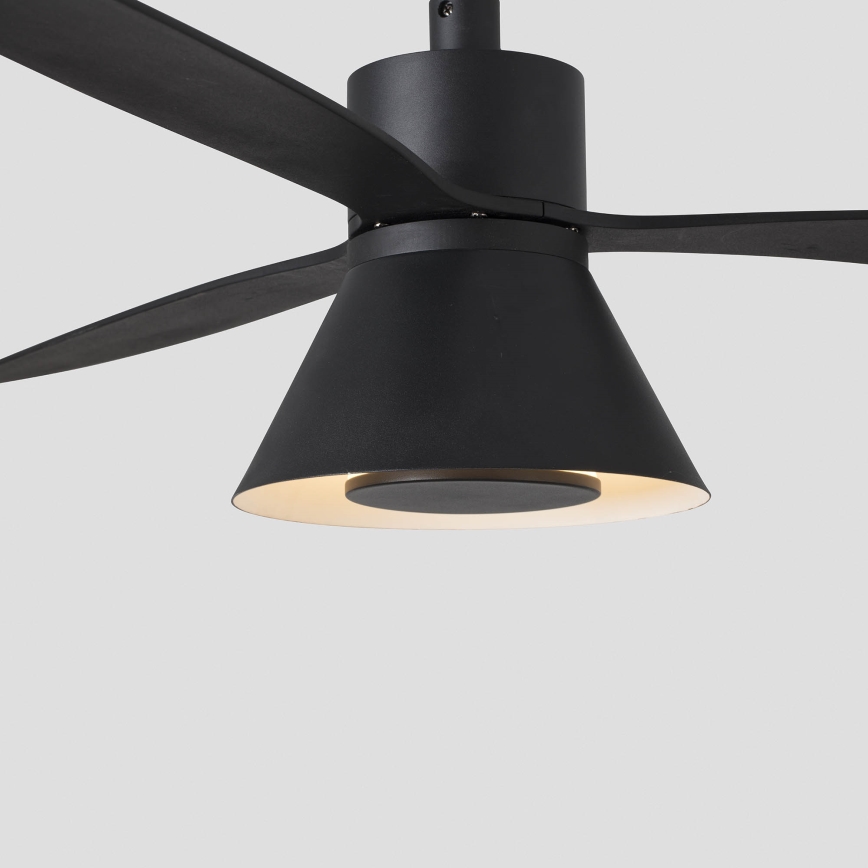 FARO 33761WT-23 - Ventoinha de teto LED com regulação AMELIA L CONE LED/20W/230V 2700/3500/5000K preto diâmetro 132 cm Wi-Fi Tuya + comando
